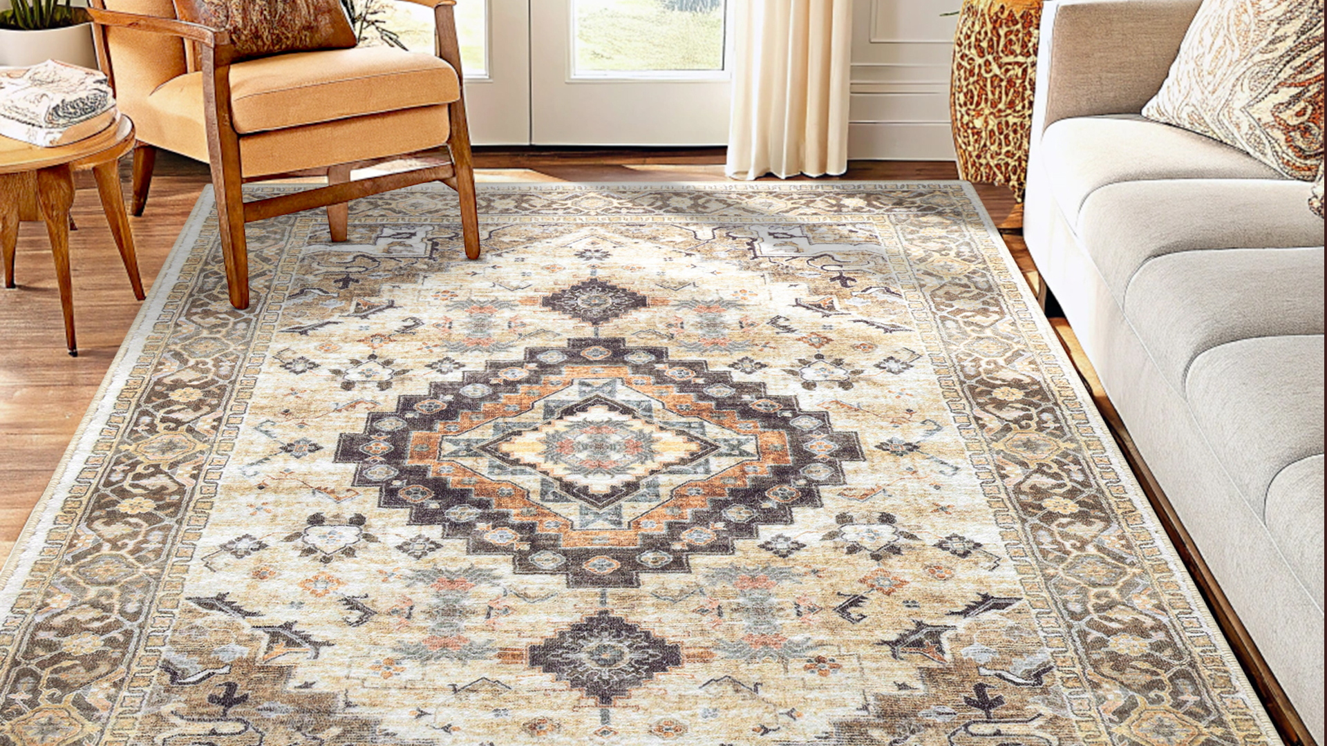 Amazon.com: Smiry Area Rugs for Living Room Bedroom, Machine