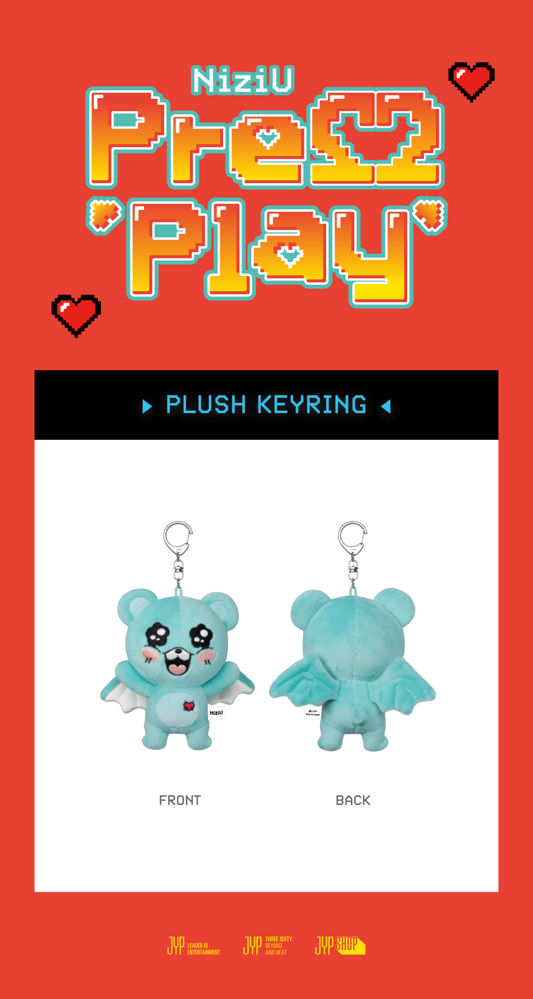 NiziU PLUSH KEYRING - Press Play | JYP SHOP