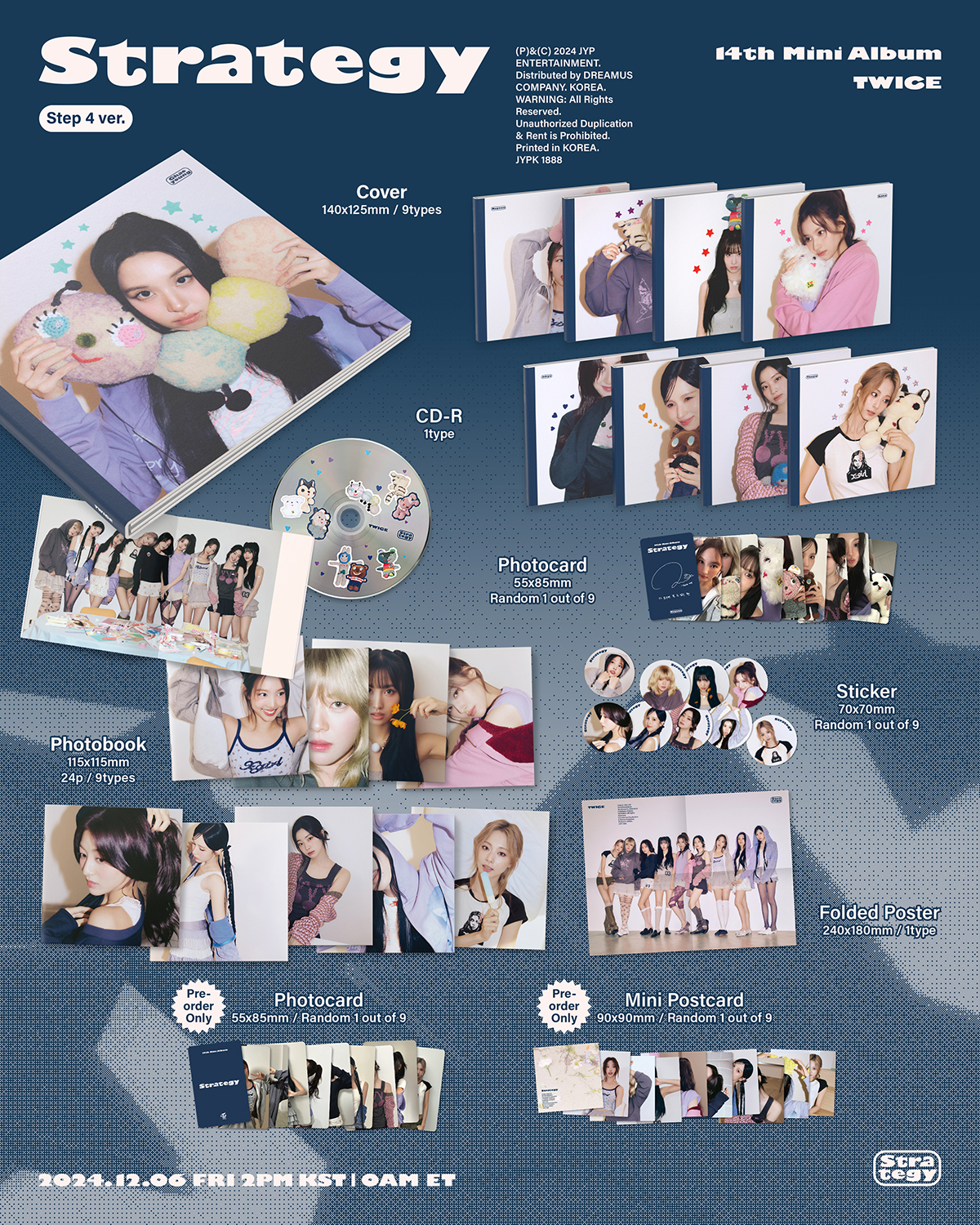 SET] TWICE 14th Mini Album STRATEGY (Step 4 ver.) | JYP SHOP