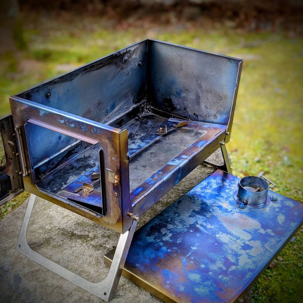 TOMOUNT チタン薪ストーブ 折り畳み式 ソロキャンプ用 超軽量 チタン