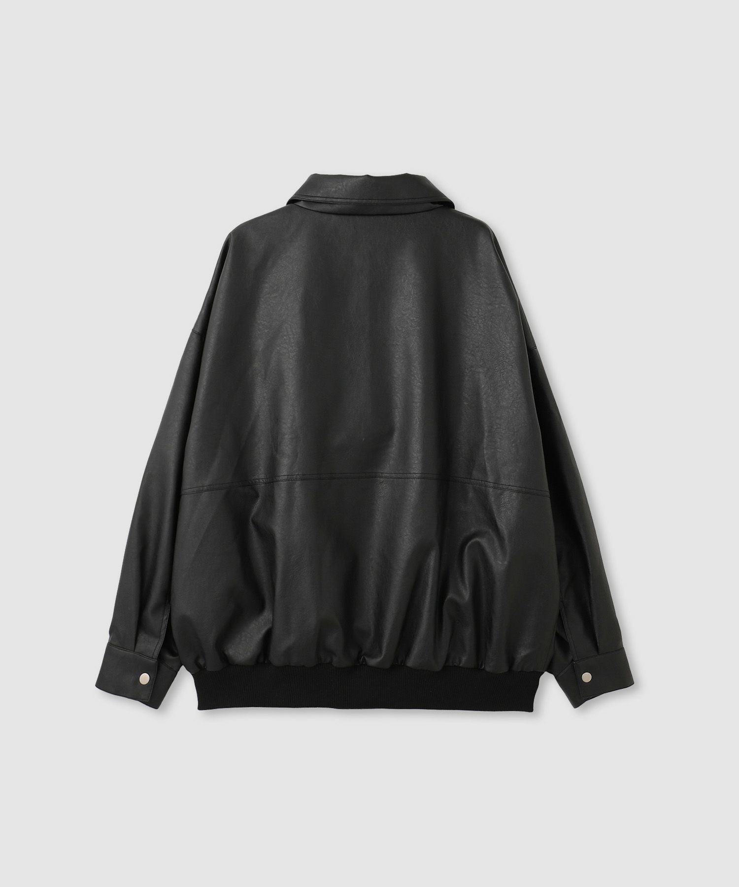 nAvy レザー調ブルゾン レディース