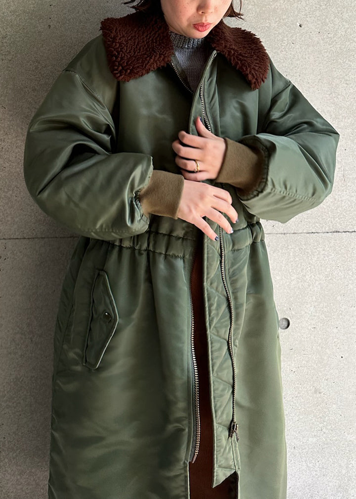OSHIMA REI | MA-1 LONG CT ボア付きロングコート| MACHU PICHU SHOP