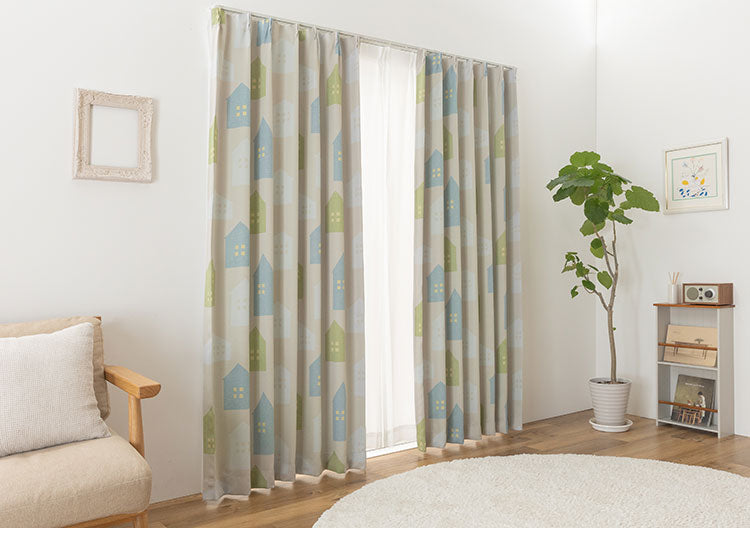 2級遮光 カーテン 4枚セット 幅100 丈135 178 200 ドレープカーテン