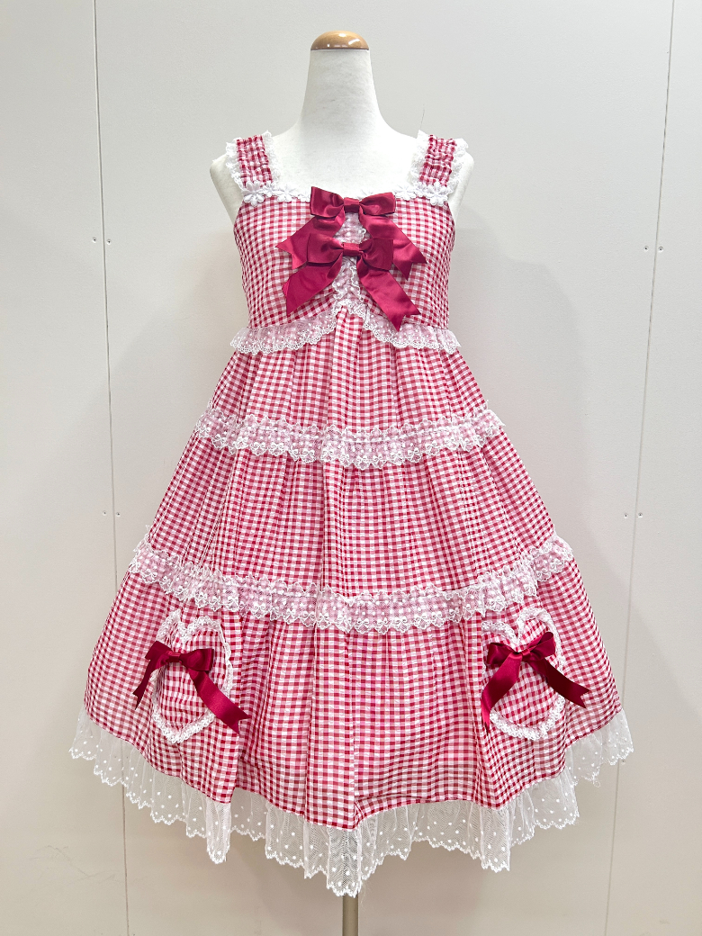 BABY,THE STARS SHINE BRIGHT Fluffy Gingham Heart ベビードール