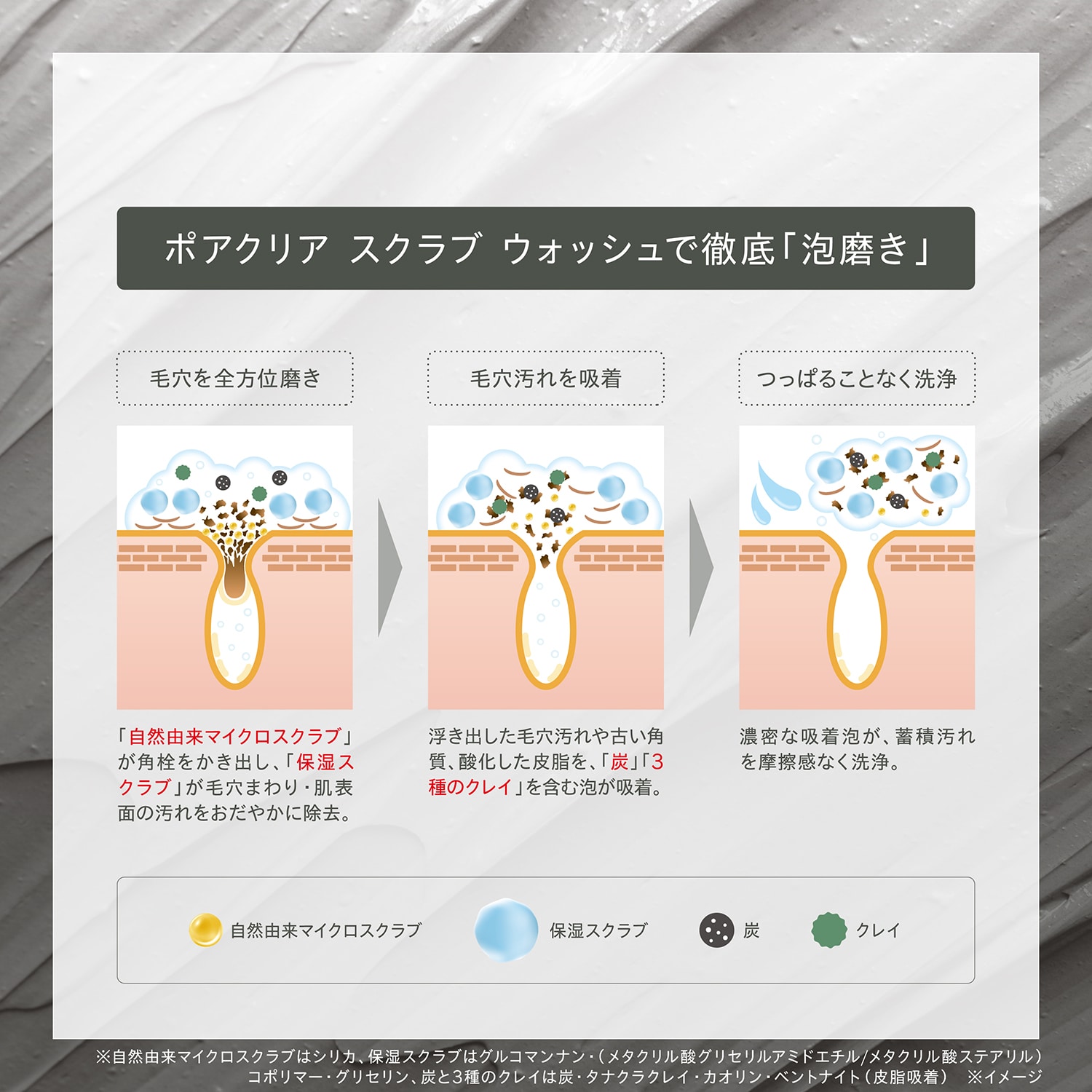 ONE BY KOSE ポアクリア スクラブ ウォッシュ