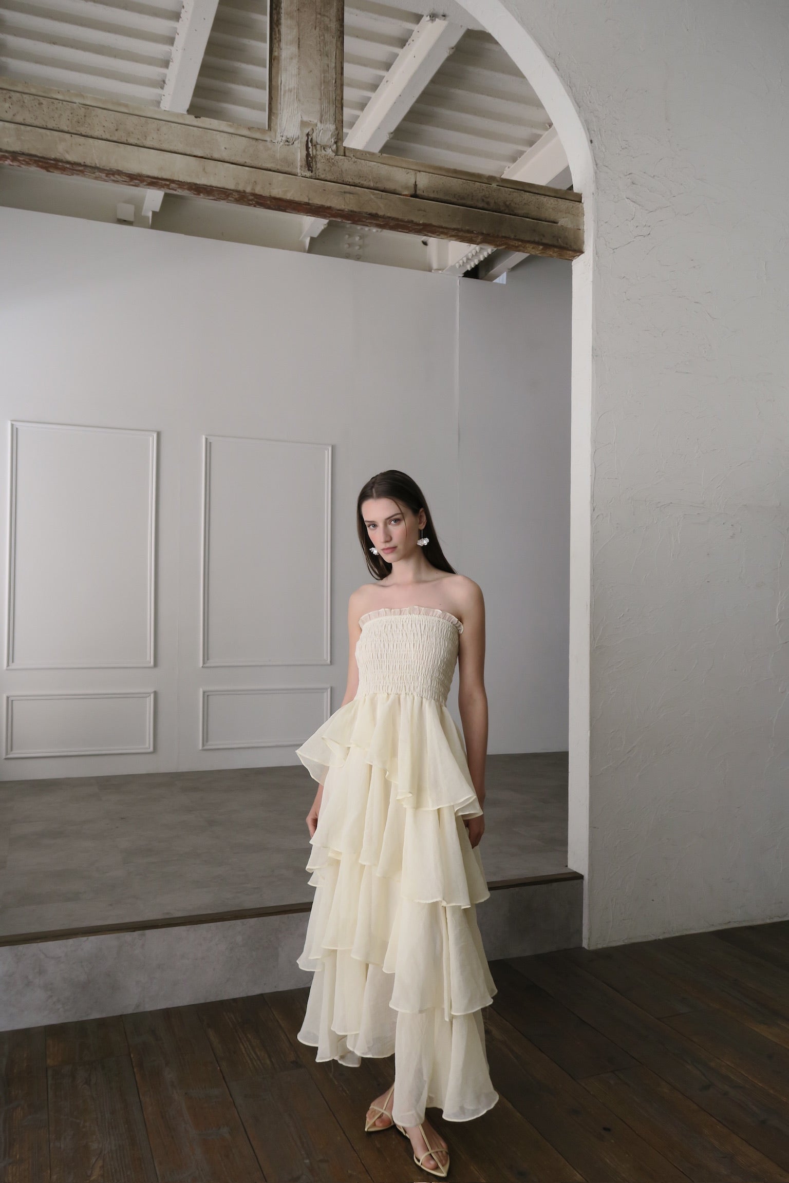 frilly tiered dress – célon