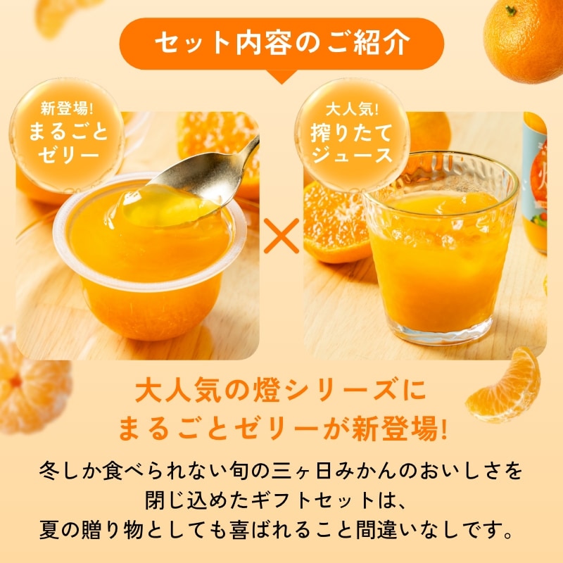 燈ギフトセット 三ヶ日みかん100％ジュース180ml×4本 まるごと三ヶ日