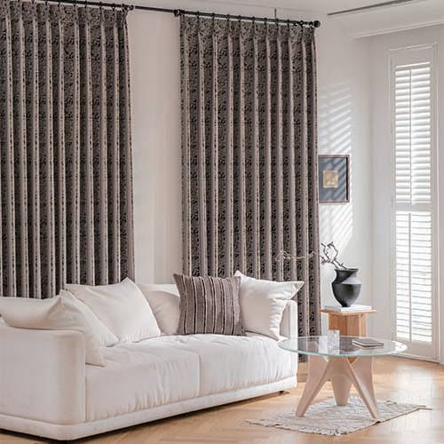 オーダー】遮光1級裏地付 防炎 クラシック柄の形状記憶付 CO52504