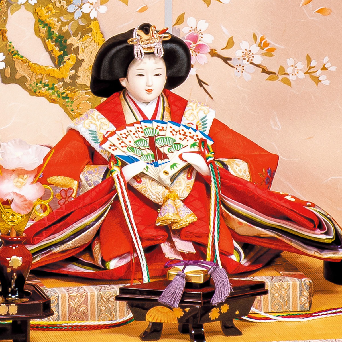 雛人形 コンパクト 親王 おしゃれ かわいい ひな人形 初節句 お雛様 桧