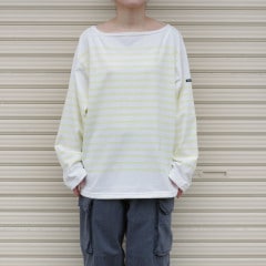 outil ウティ : CHEMISIER CORSIER(ECRU/INDIGO) バックオープンシャツ