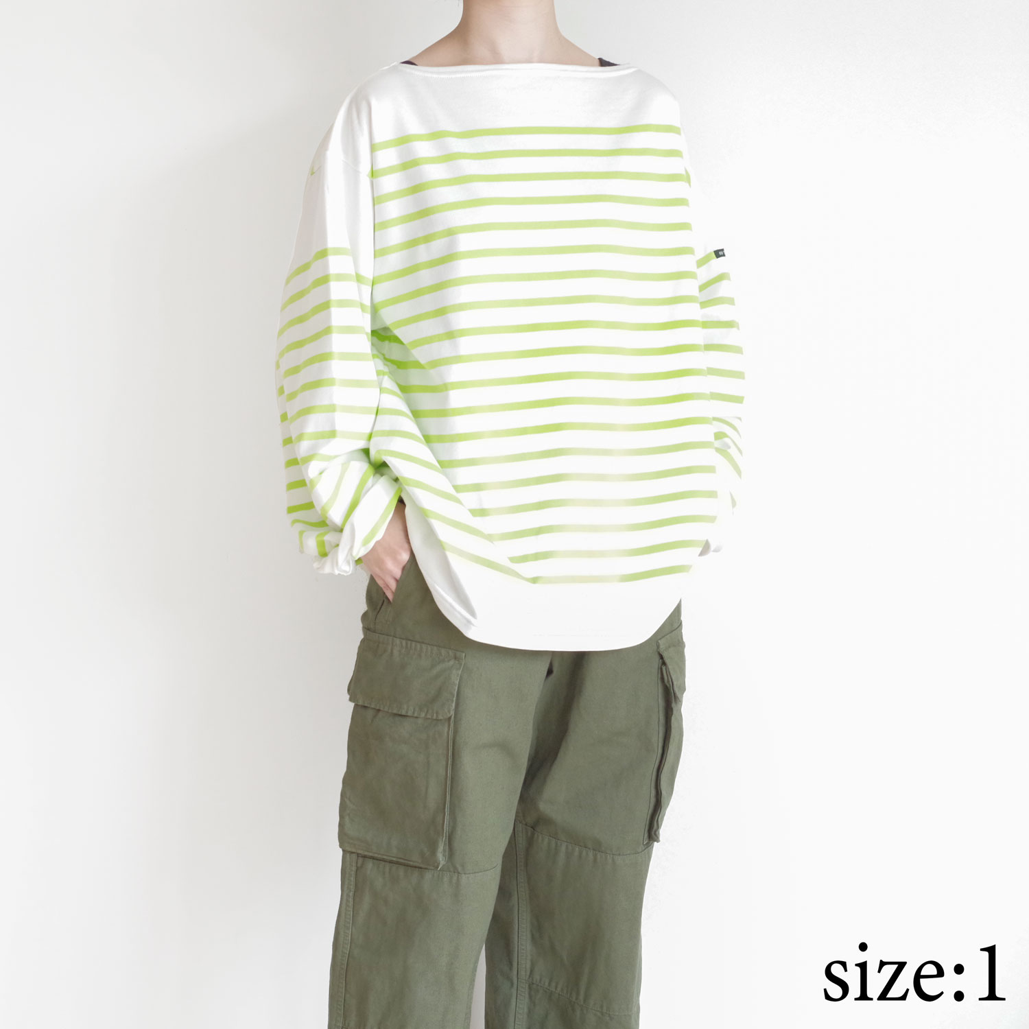 outil ウティー : TORICOT AAST (OFF/LIME PUNCH) バスクシャツ