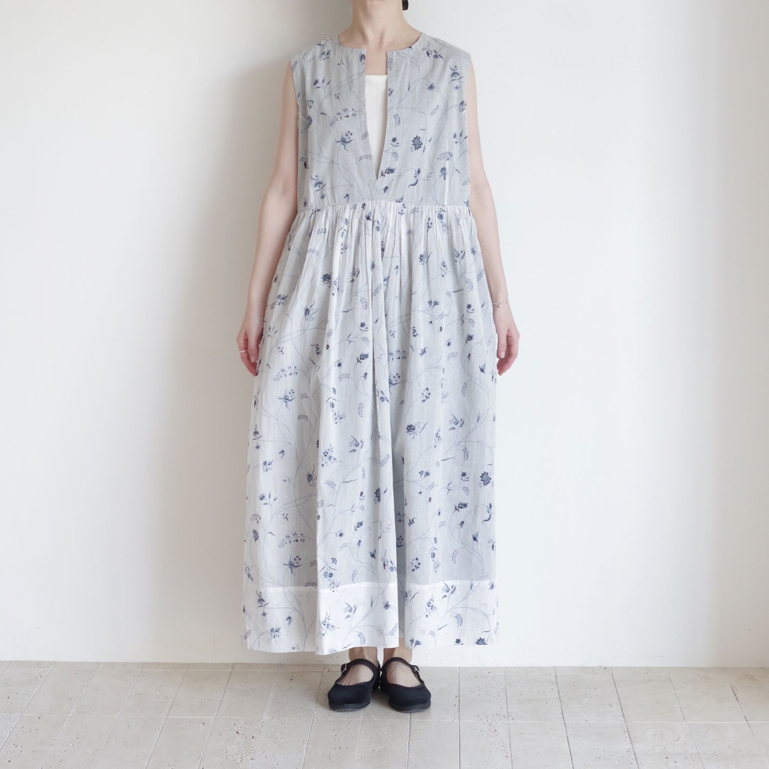 Khadi and Co カディー&コー : ROYAL ブロックプリントノースリーブ