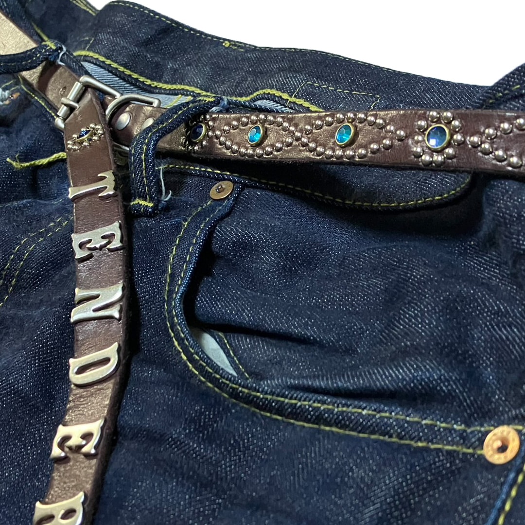 TENDERLOIN Super Narrow STUDS BELT DARK BROWN | OTHER | TENDERLOIN