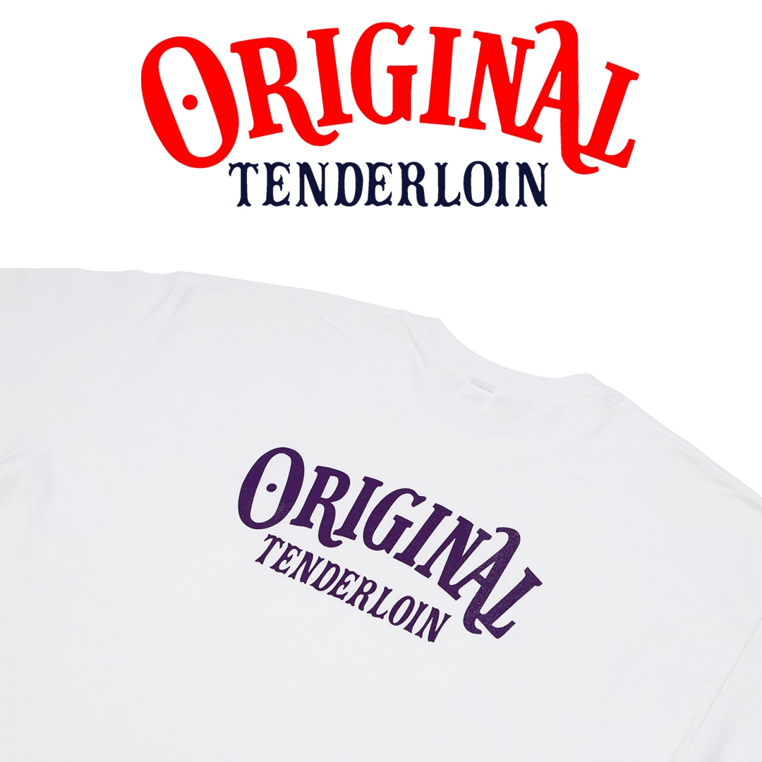 TENDERLOIN LOGO POCKET T-SHIRTS 6.0oz PREMIUM COTTON 100% WHITE