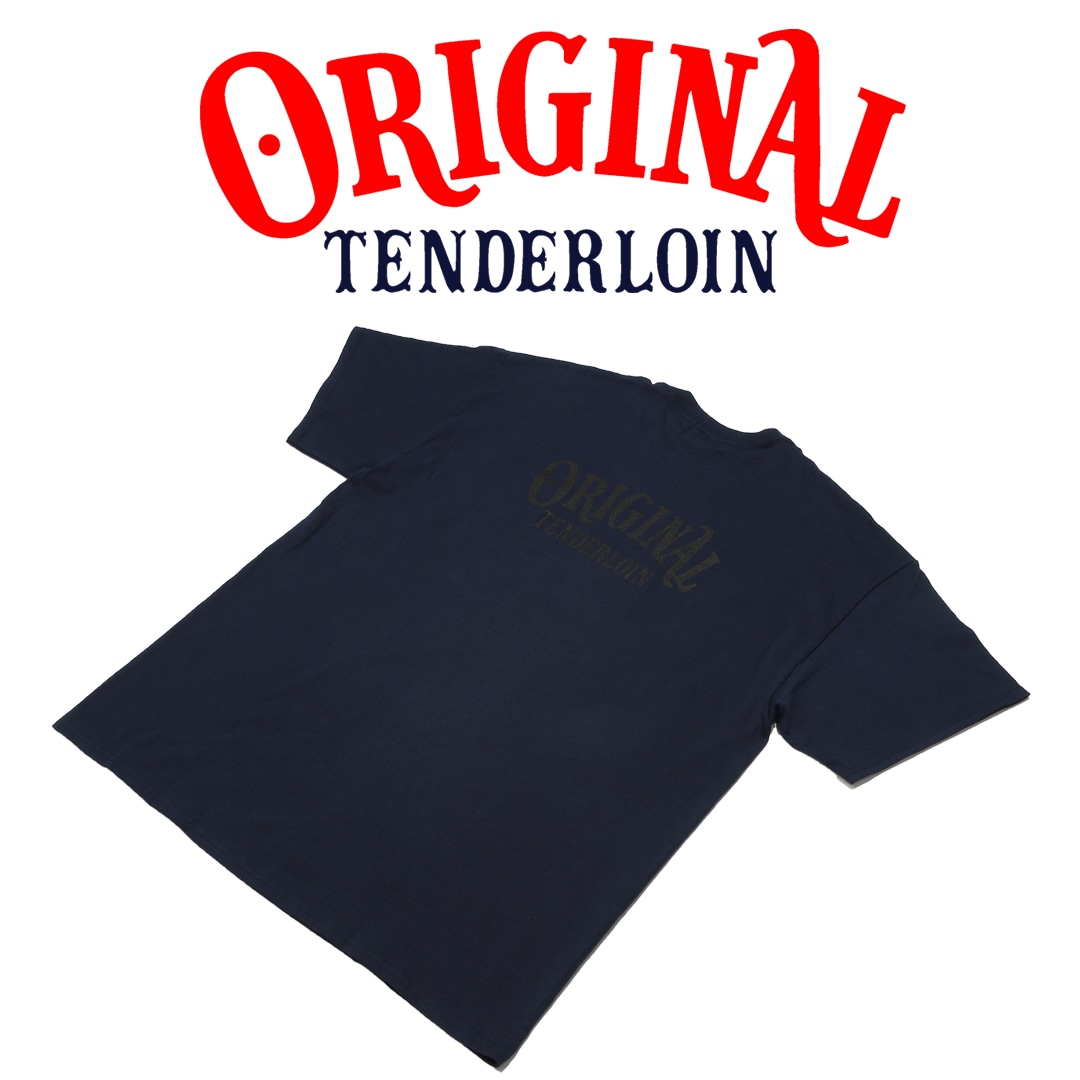 TENDERLOIN LOGO POCKET T-SHIRTS 6.0oz PREMIUM COTTON 100% NAVY | T