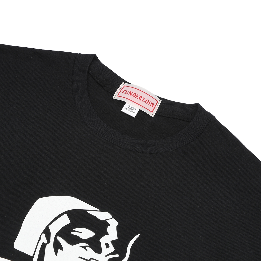 TENDERLOIN ZIGZAG T-SHIRTS 6.0oz PREMIUM COTTON 100% BLACK | T