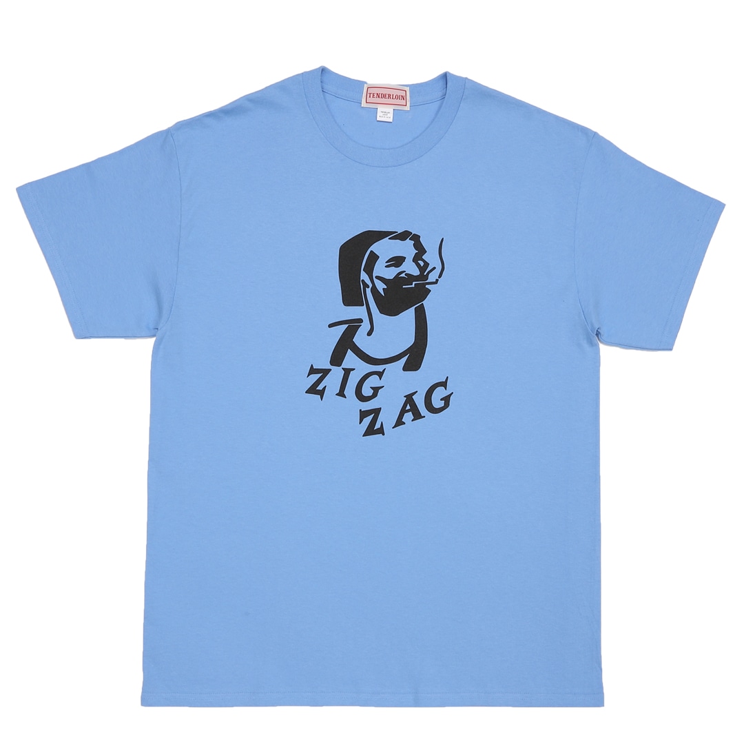 TENDERLOIN ZIGZAG T-SHIRTS 6.0oz PREMIUM COTTON 100% SAX | T-SHIRT