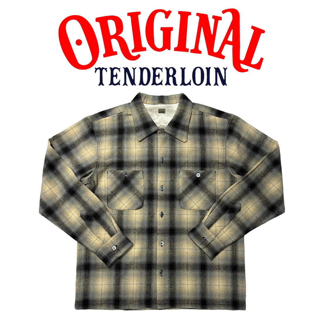 即納】TENDERLOIN OMBRE CHECK SHIRTS BEIGE | SHIRT | TENDERLOIN