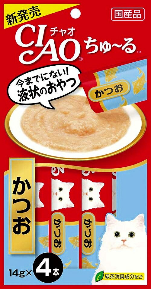 48個 セット いなば チャオちゅーるかつお 14g×4（送料別）(n