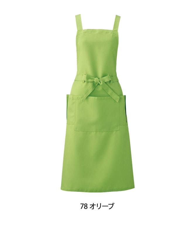 胸当てエプロン(無地)[KAZEN製品] APK494｜飲食店制服・フード