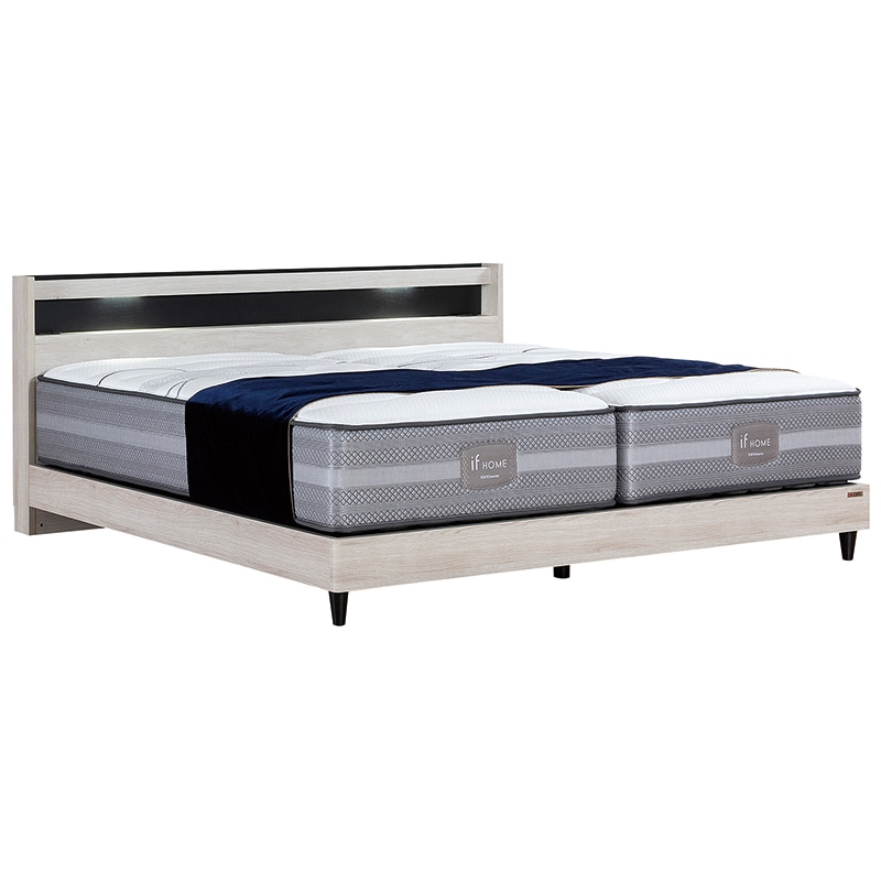 キングベッドフレーム カタルマ ST LGYライトグレー※ベッドフレーム