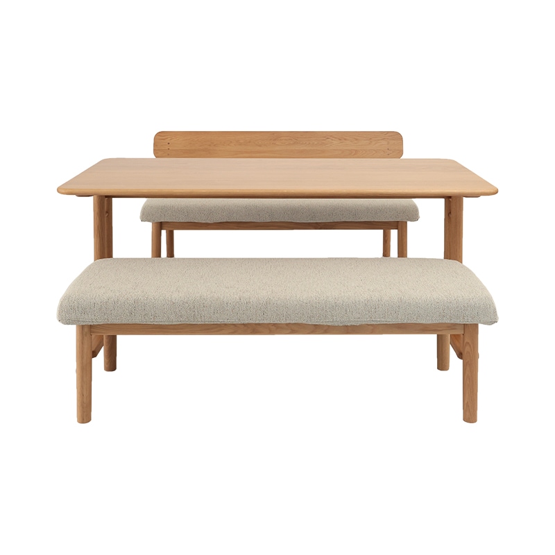 ダイニングセット ファミリア165DT 背付ベンチ140 ベンチ140【大型商品