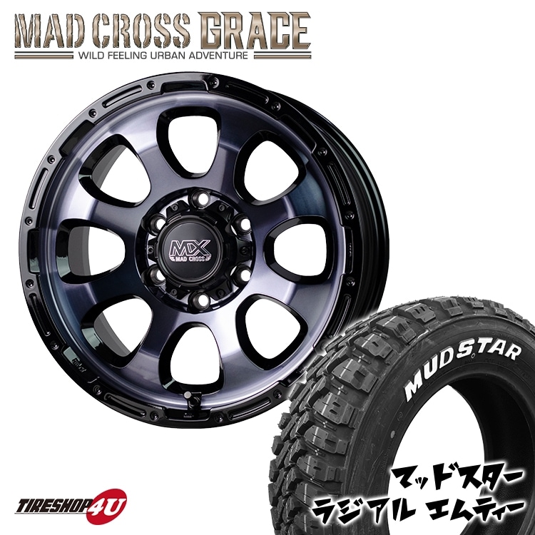 MAD CROSS GRACE 17x6.5J 6/139.7 +38 BKCBK MUDSTAR RADIAL M/T 225