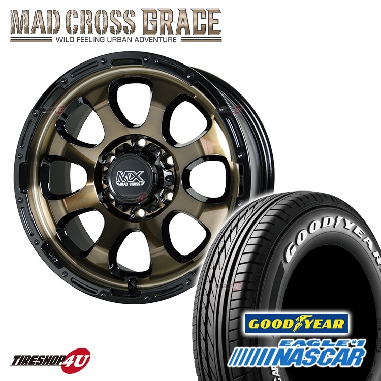 MAD CROSS GRACE 17x6.5J 6/139.7 +38 GB/P MUDSTAR RADIAL M/T 215