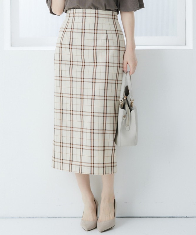 SALE】チェック柄タイトスカート - 12Twelve Agenda(トゥエルブ