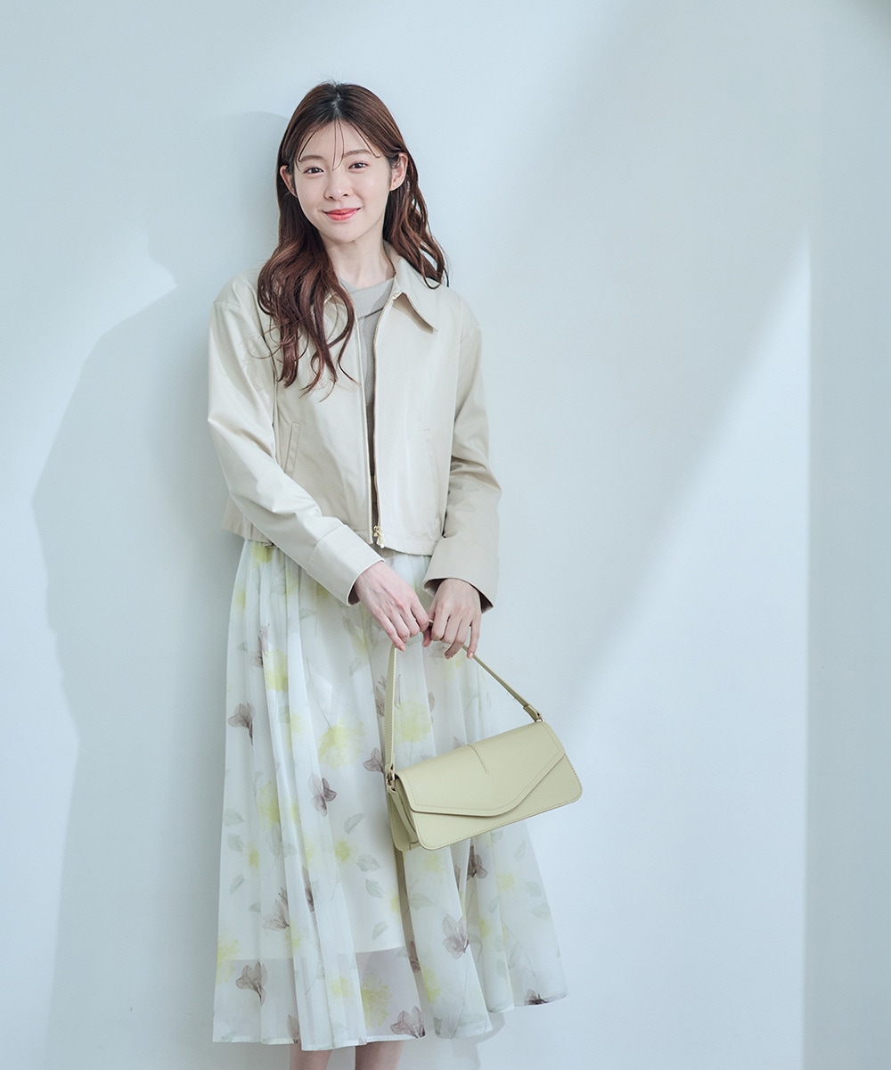 撥水衿付クロップドブルゾン - 12Twelve Agenda(トゥエルブアジェンダ