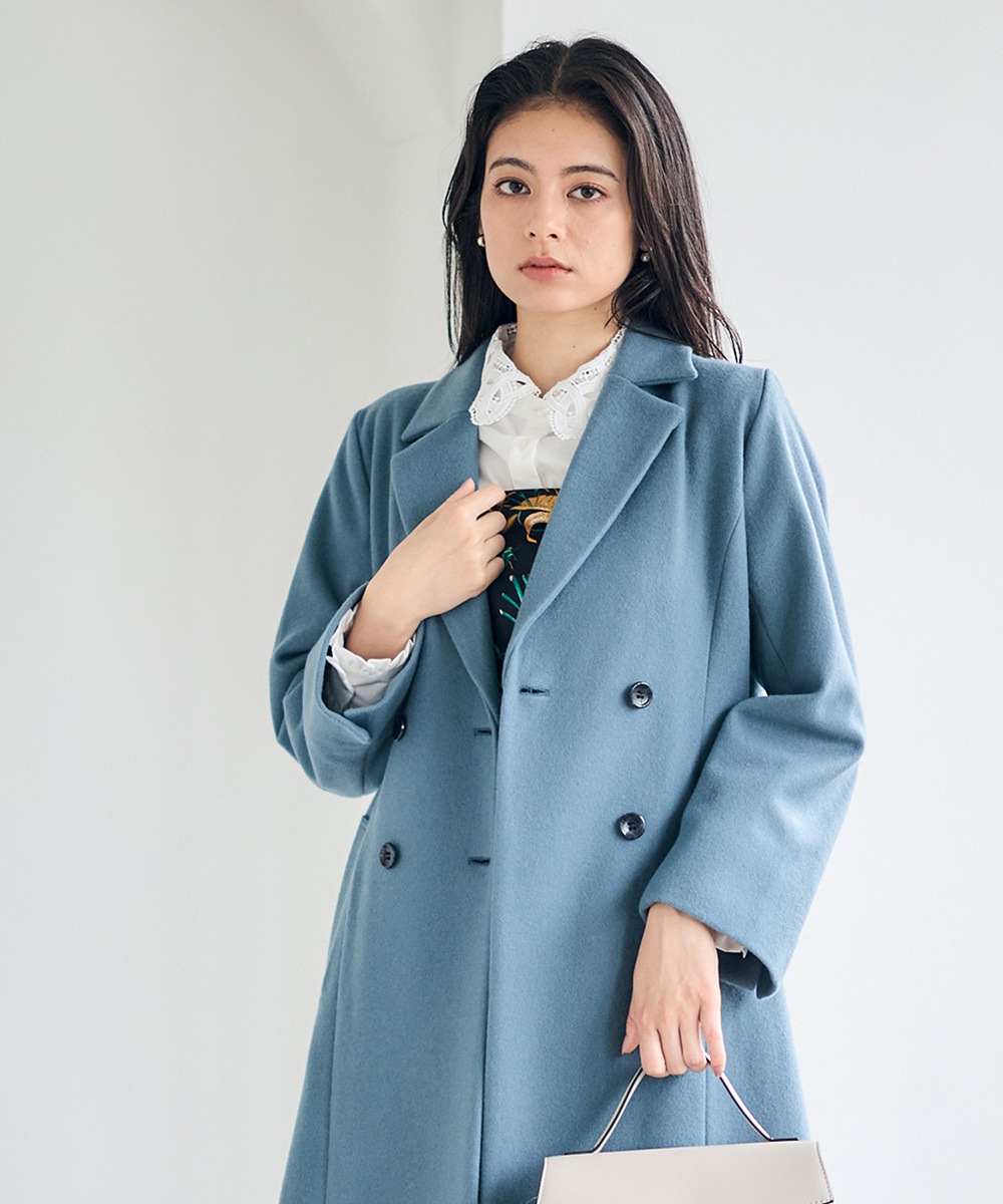 バックボリュームダブルテーラードコート - 12Twelve Agenda