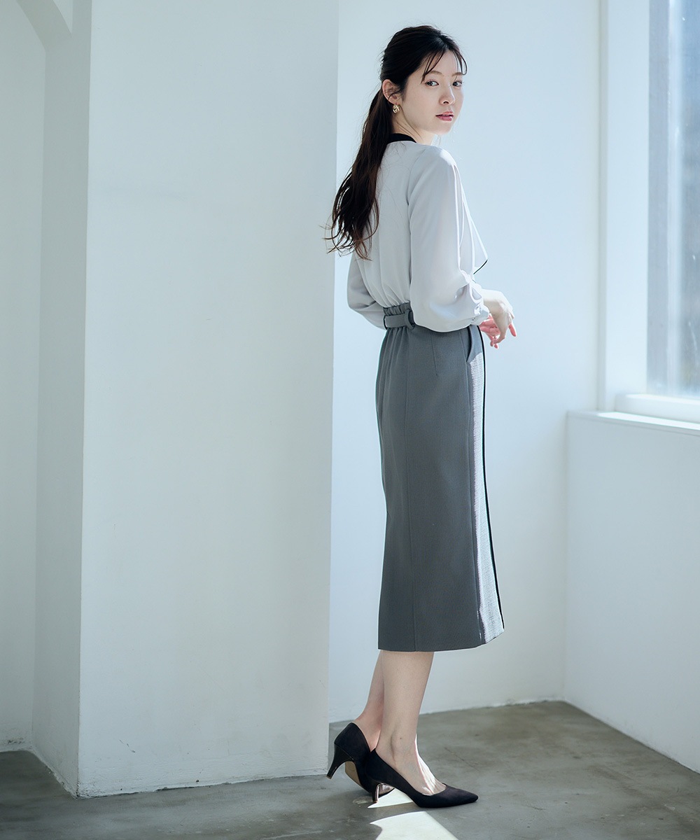 ステッチデザインタイトスカート - 12Twelve Agenda(トゥエルブ