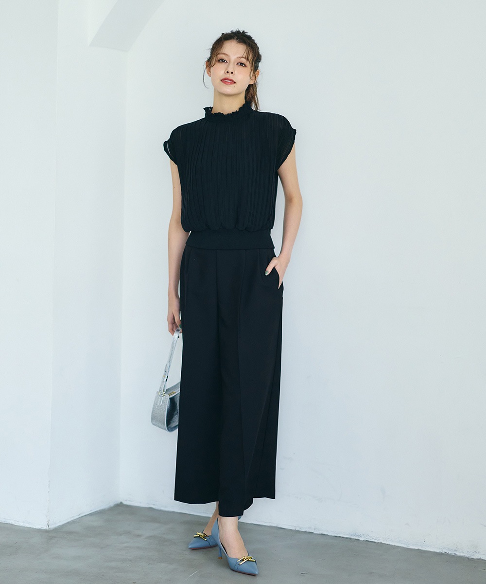 ウエストクロスワイドパンツ - 12Twelve Agenda(トゥエルブアジェンダ