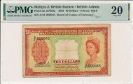 イギリス領インド、1943年発行10ルピー、Pick#19b | すべての商品
