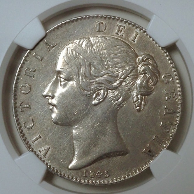 は*ぱ様 1871年英国 ヤングビクトリア女王 4ペンス銀貨 Yahoo