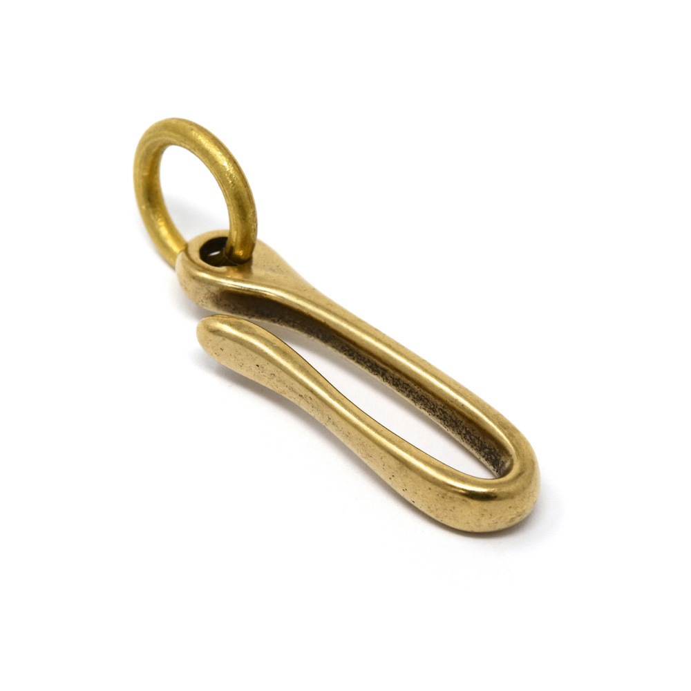 H755 / No.3643 真鍮フック 小 / 真鍮無垢 〈1個〉:がまぐち口金・各種