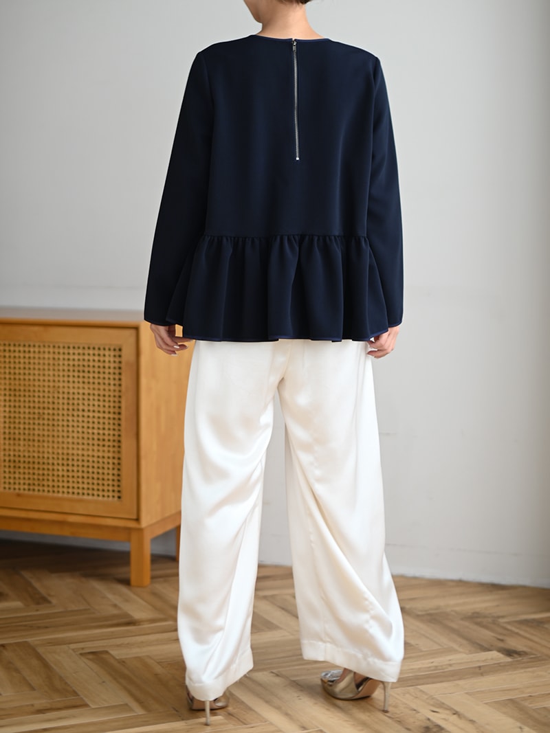 裾フリルフレアトップス | Tops,トップス | | TREFLE＋1（トレフル