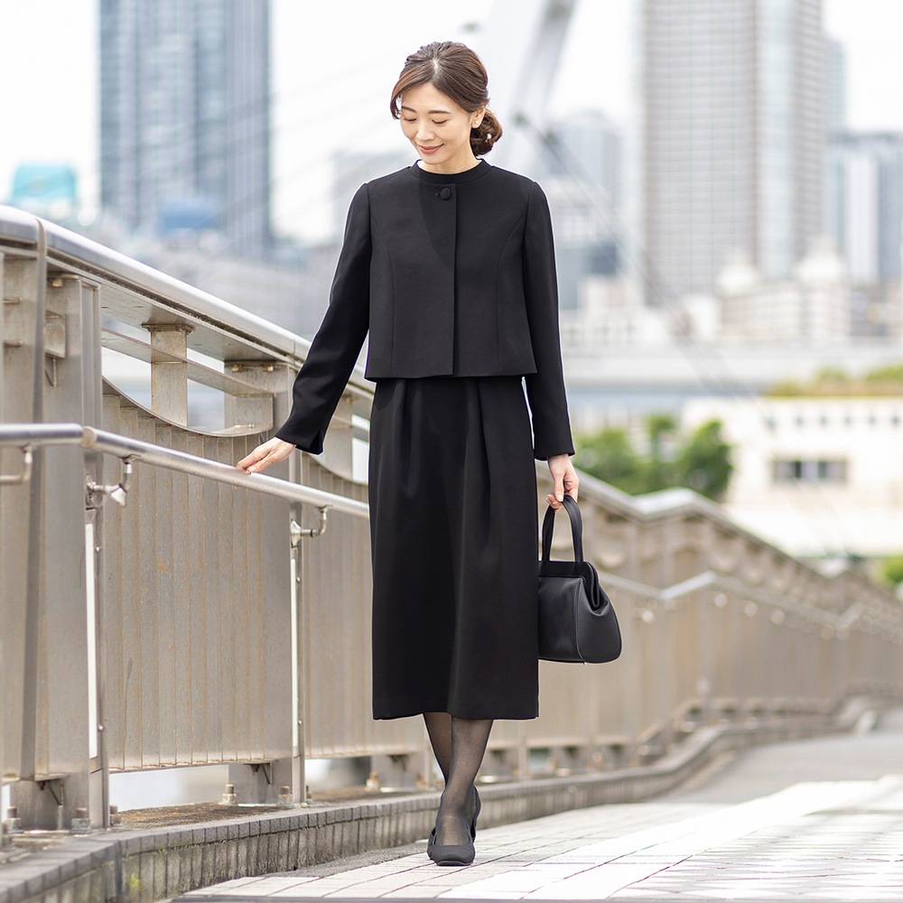 商品番号1003720]ボックスシルエットジャケット×ロングワンピース