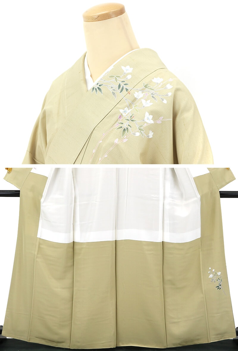 中古】 忠右衛門 白山紬 訪問着 リサイクル カジュアル 着物 正絹