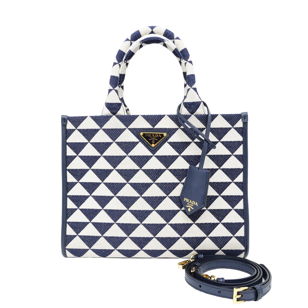 名東】【PRADA】プラダ TRIANGOLO JACQU ハンド 2WAY ショルダーバッグ