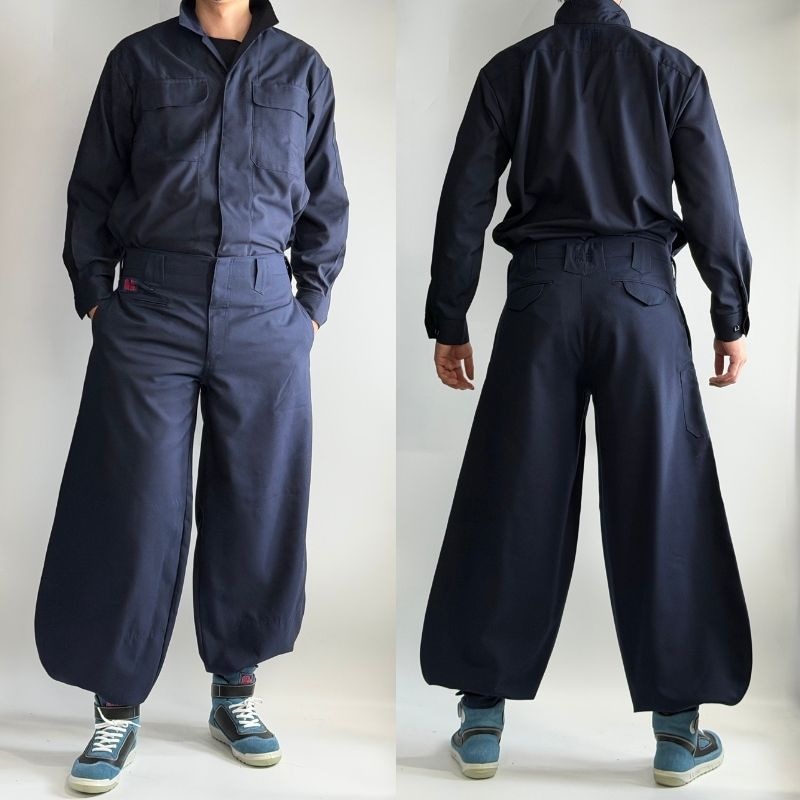 ズボンのみ】蕨上田 超超ロング 鳶装束 58877 レギュラー こだわり紺 鳶服