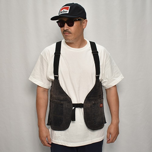 Customized Dickies Chemical Black Over Dyed Hunting Vest