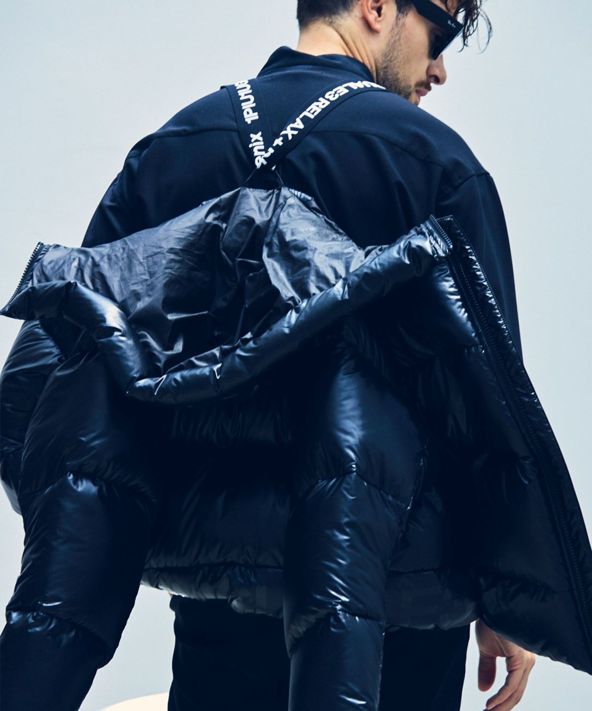 パーテックスポケッタブルダウンジャケット ブラック +phenix