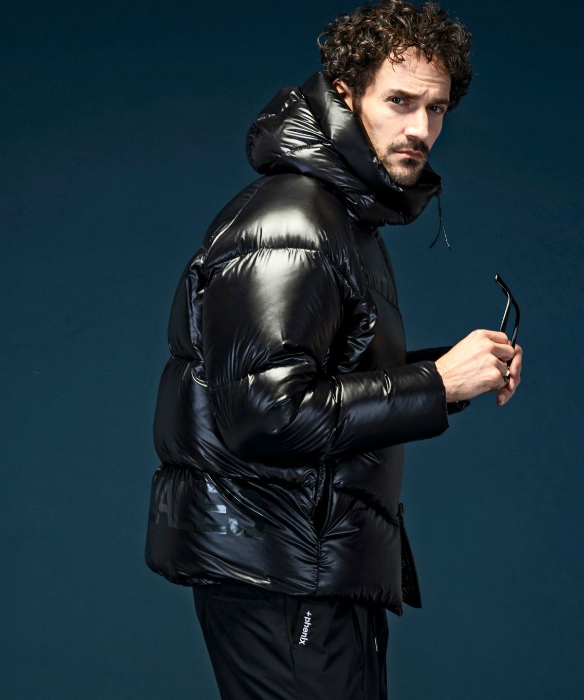 パーテックスポケッタブルダウンジャケット ブラック +phenix