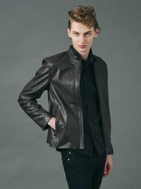 20%OFF シングル レザージャケット ダークブラウン 5351POUR LES