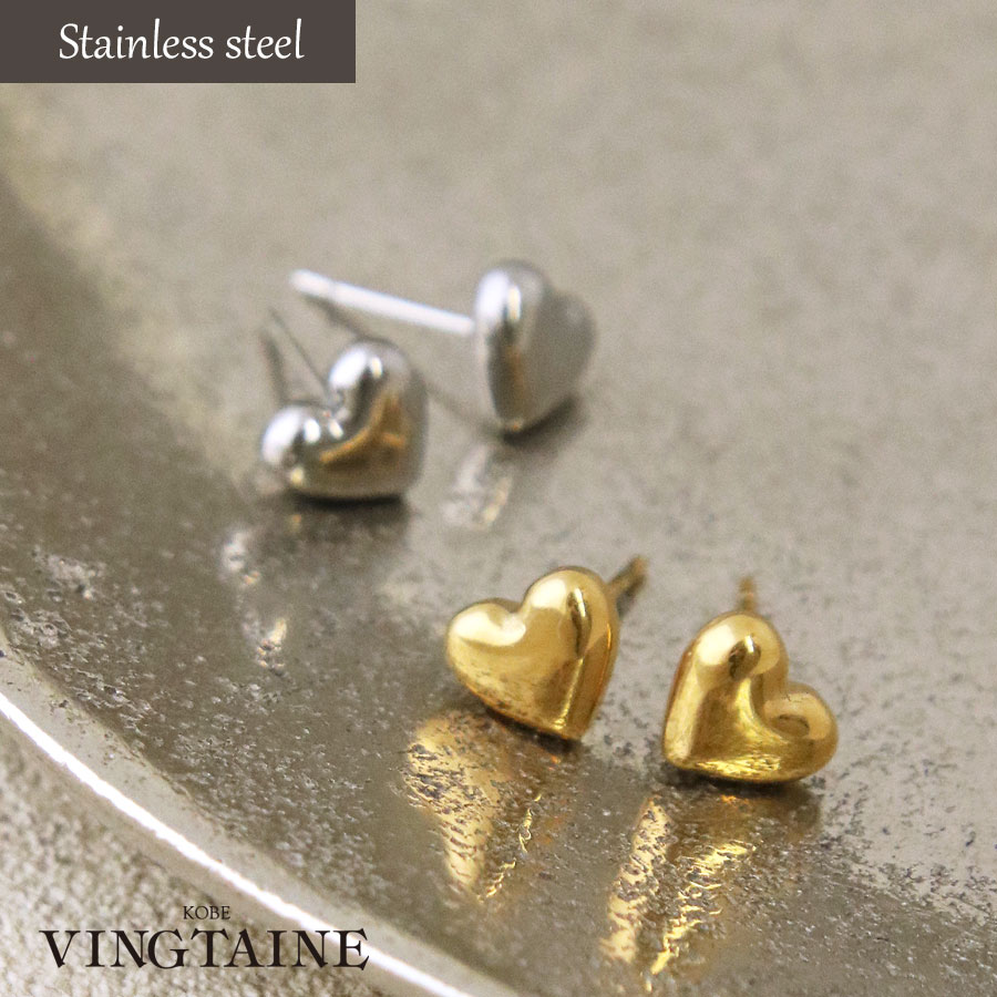 ◇ネコポス送料無料◇ミニハートピアス TP074【mbgt】 | ステンレス