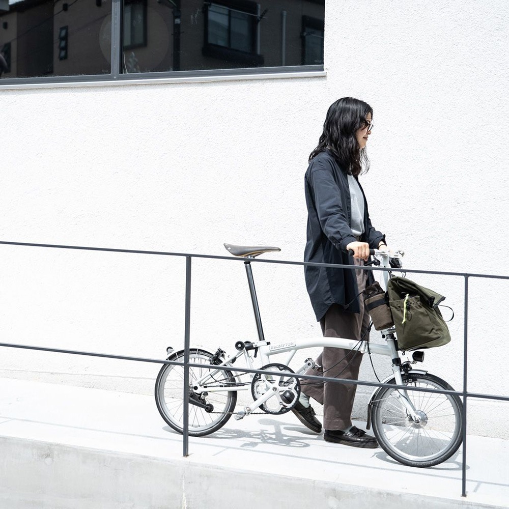 当日出荷可] FAIRWEATHER front bag for brompton フレームあり wax