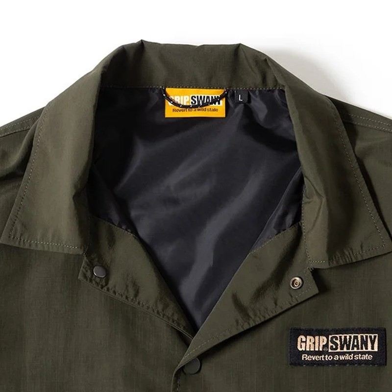 Grip Swany Glove Logo Coach Jacket Olive [グリップスワニー]