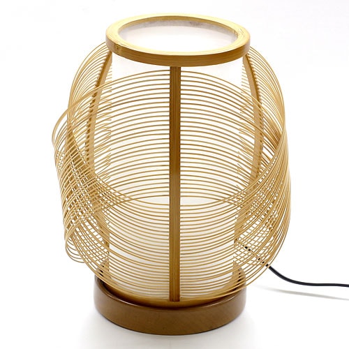 駿河竹千筋細工 行燈 行灯 胡葉 職人が竹ひごを組んで千筋にして