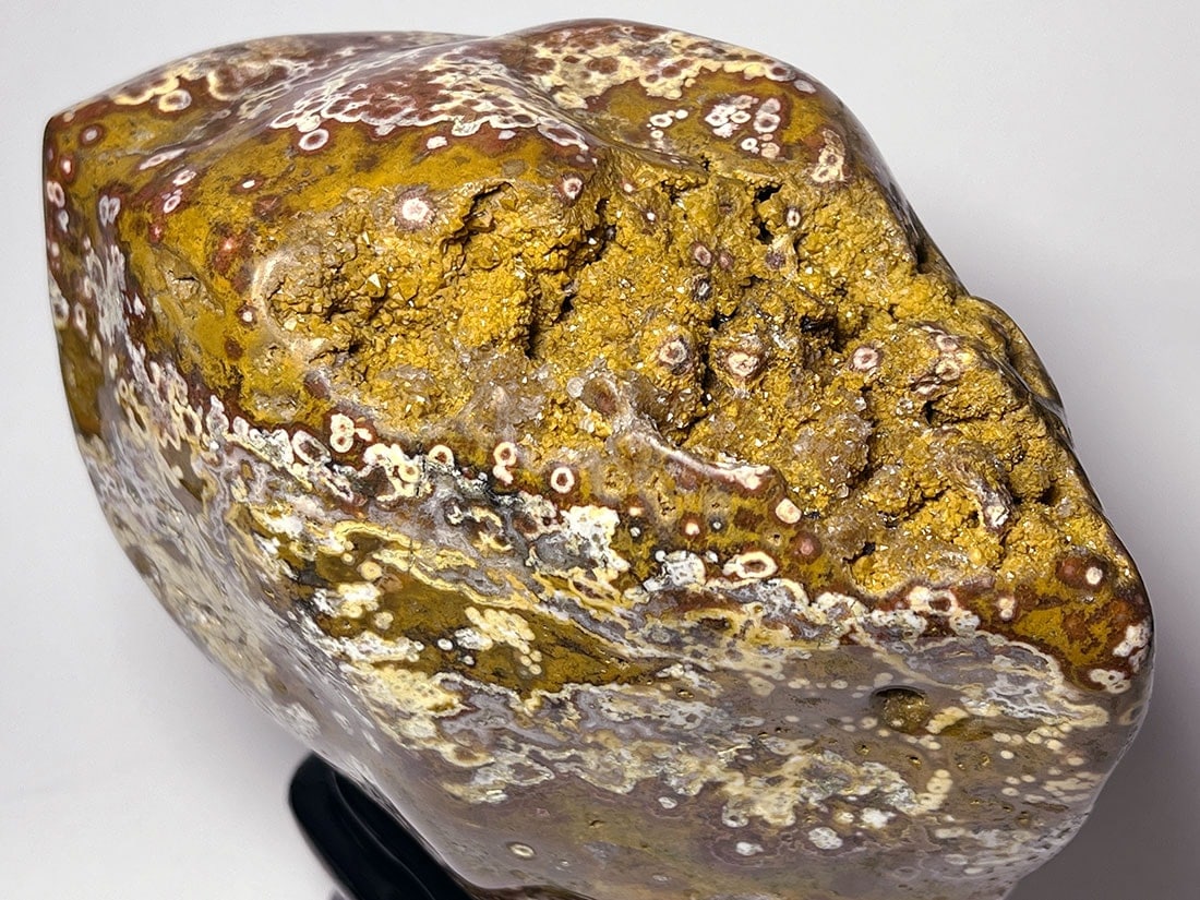 秋田県産五城目孔雀石 (木製台座付き)